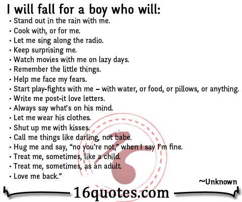 fall for a boy quote