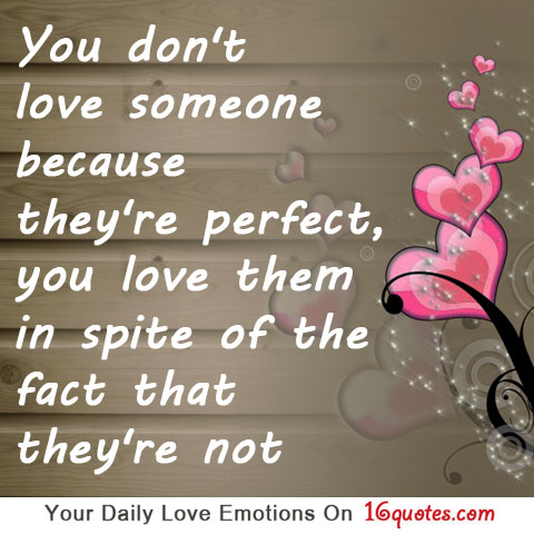 True Love Pictures on You Don   T Love Someone Because They   Re Perfect  You Love Them In
