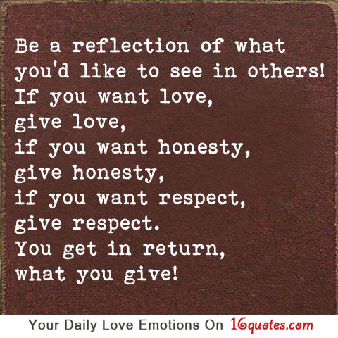 If you want respect, give respect. You get in return, what you give!