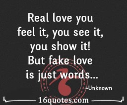 fake love is just words quote